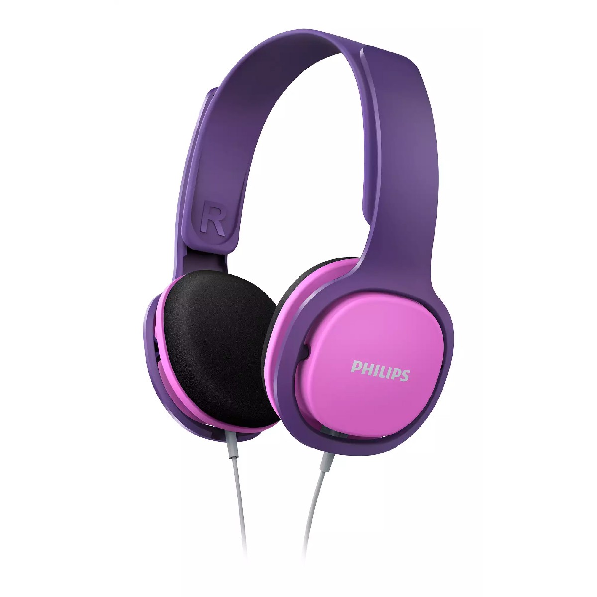 Ακουστικά Stereo Philips On-Ear Kids SHK2000PK/00 32mm Ροζ-Μωβ μεΈλεγχο Έντασης ¨Ηχου και Αποσπώμενα Ακουστικά
