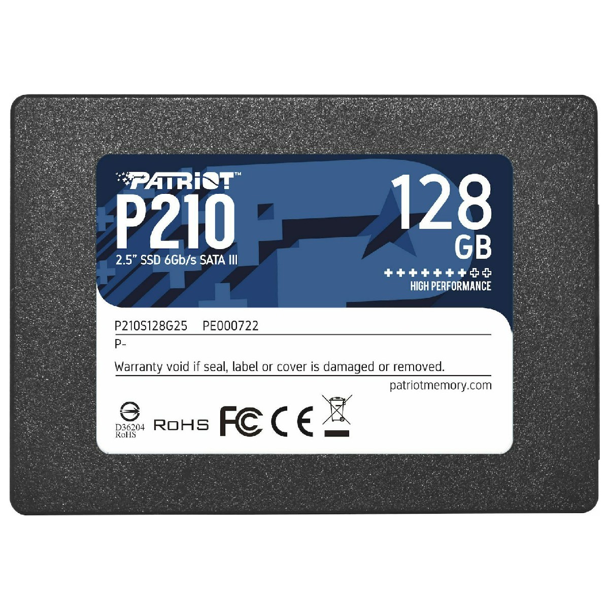 Σκληρός Δίσκος Patriot P210S128G25 P210 2.5" SATA III 128GB SSD