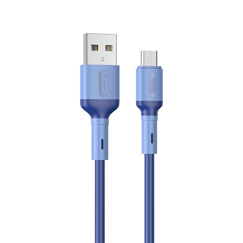 Καλώδιο Σύνδεσης Hoco X65 Prime USB σε Micro USB για Γρήγορη Φόρτιση και Μεταφορά Δεδομένων 2.4A Μπλε 1μ