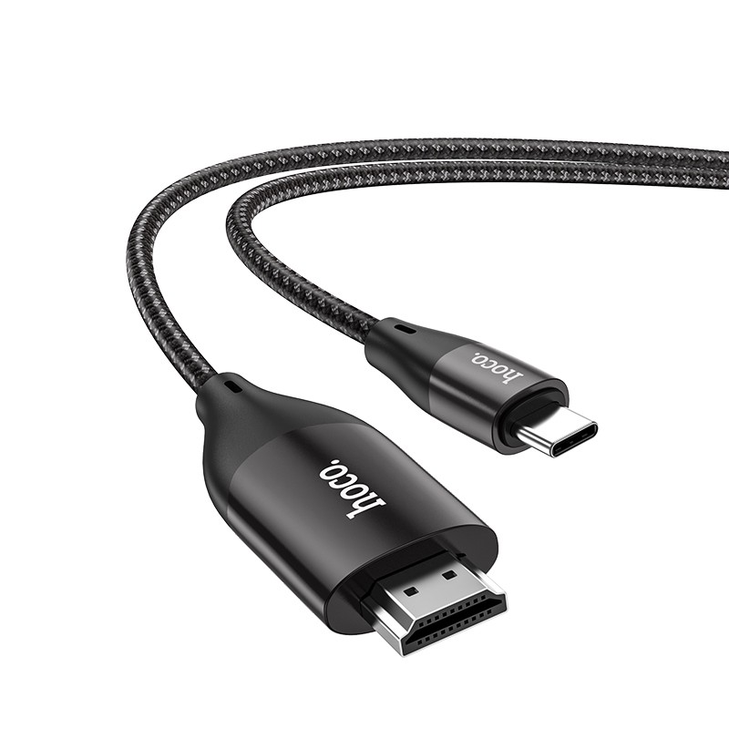 Καλώδιο σύνδεσης Hoco UA16 USB-C σε HDMI 4K 30Hz ULTRA HD 2m Γκρι Braided