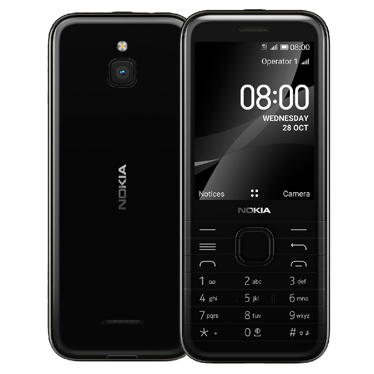 Nokia 8000 Dual Sim 4G 512MB 2.8" KaiOS  Μαύρο GR