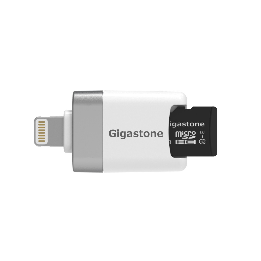 Gigastone i-FlashDrive CR-8600 iOS Card Reader MFI Λευκό για iPhone &amp; iPad &amp; iPod με Micro SD 16GB