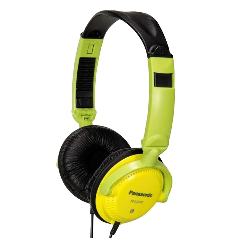 Ακουστικά DJ Panasonic RP-DJS200-Y 3.5mm με Σπαστό Βραχίονα 28mm 24 Ohm, 105db  Κίτρινο 1,2m