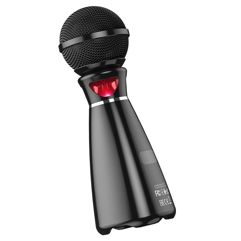Ασύρματο Μικρόφωνο Hoco BK6 Hi-song V.5 Μαύρο με Λειτουργία Karaoke  και Υποδοχή Micro SD Κάρτας