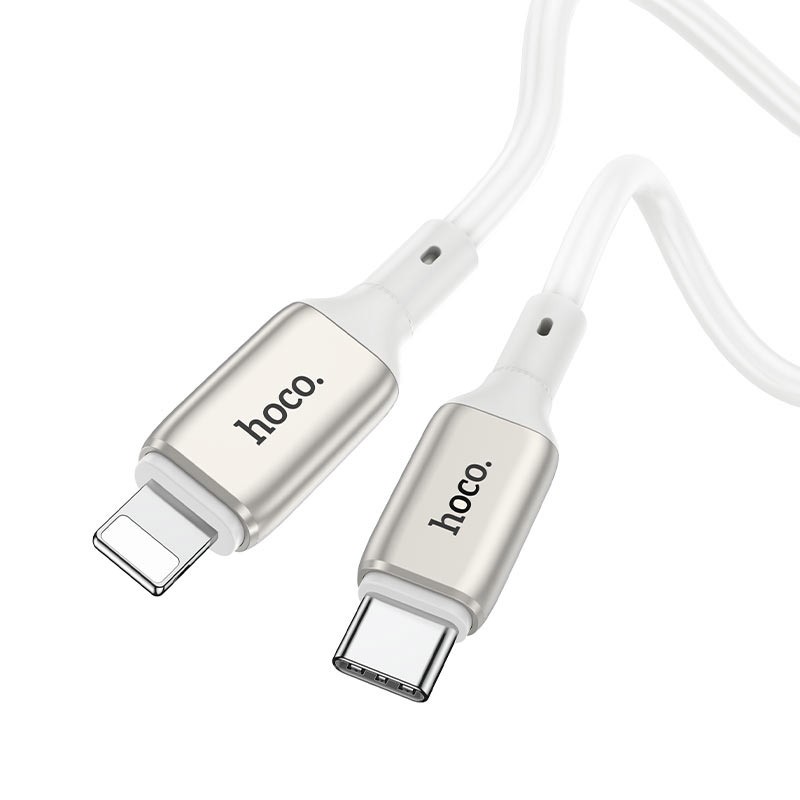 Καλώδιο σύνδεσης Hoco X66 Howdy PD 20W USB-C σε Lightning 2.4A  Λευκό 1m