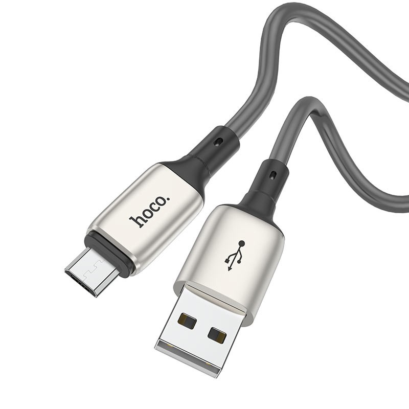 Καλώδιο σύνδεσης Hoco X66 Howdy USB σε Micro-Usb 2.4A Γκρι 1m