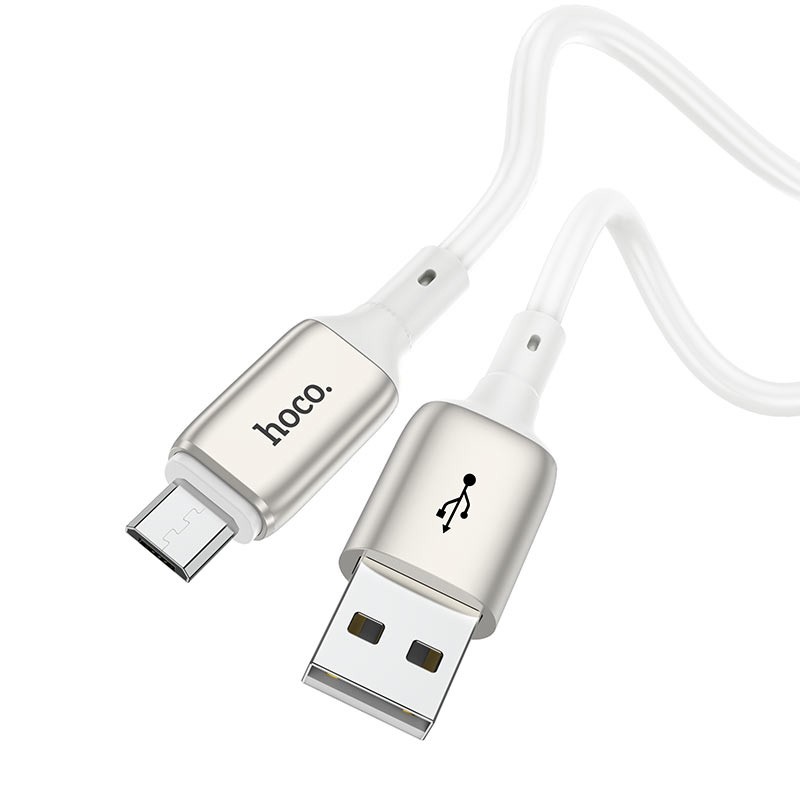 Καλώδιο σύνδεσης Hoco X66 Howdy USB σε Micro-Usb 2.4A Λευκό 1m