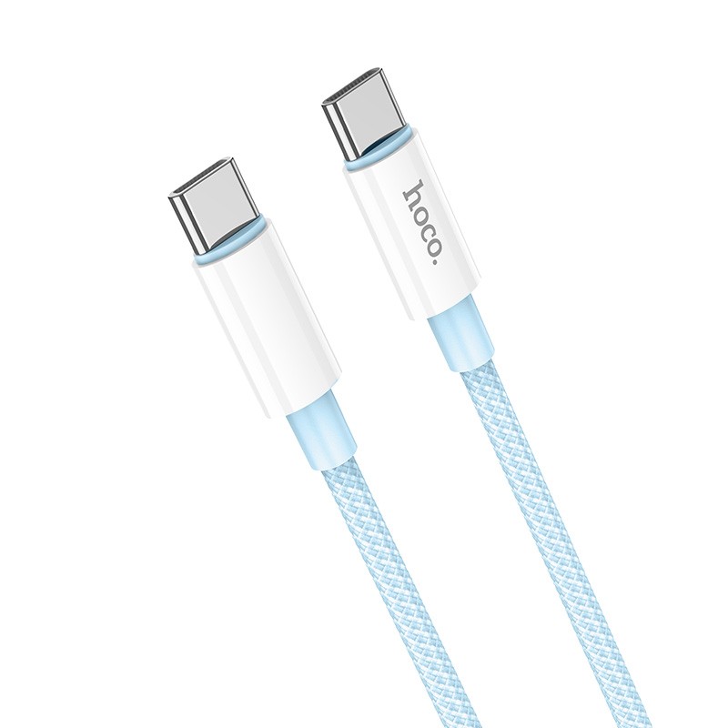 Καλώδιο σύνδεσης Hoco X68 True Color Braided USB-C σε USB-C 100W 3A  Μπλέ 1m