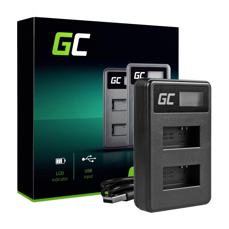 Φορτιστής Green Cell ADCB18 AHDBT-201 AHBBP-301 for GoPro HD HERO 3 CHDHX με οθόνη Black Edition (4.2V 2.5W 0.6A)