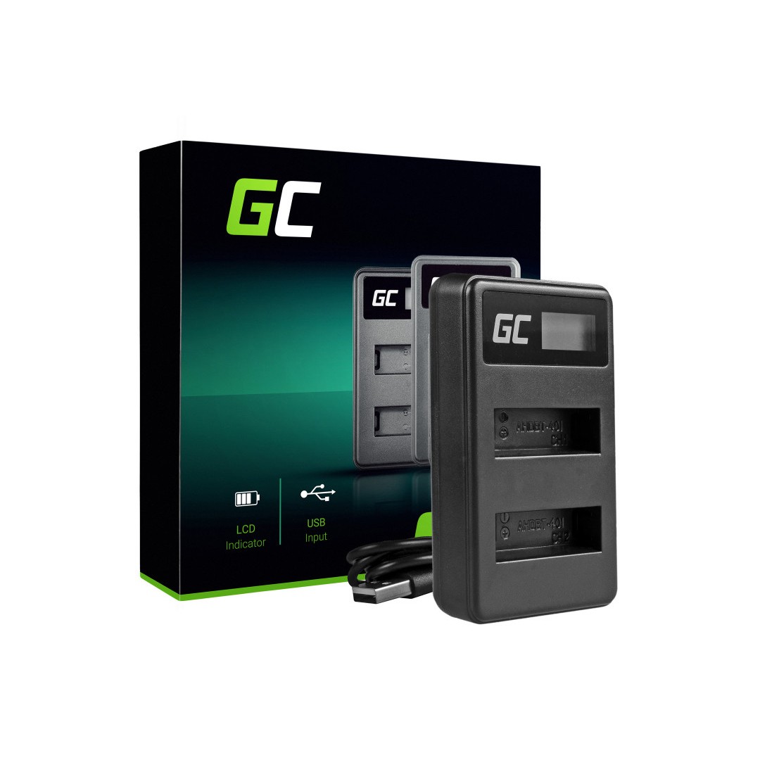 Φορτιστής Green Cell ADCB19 AHBBP-401 για GoPro HERO 4 CHDBX CHDBY CHDHX με οθόνη Black Edition Edition (4.2v 2.5w 0.6A)