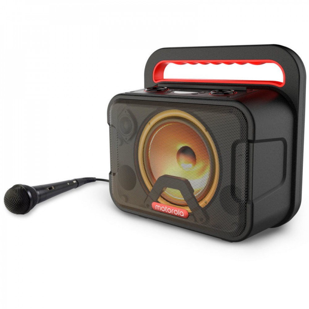 Φορητό Ηχείο Wireless Motorola Rokr 810 Karaoke  Μαύρο IPX4  V5.0 40W με Ενσύρματο Μικρόφωνο και Υποδοχή Μουσικού Οργάνου