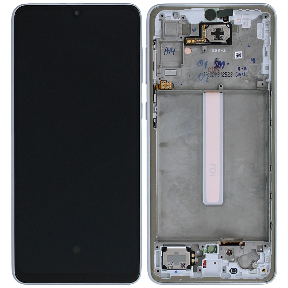 Γνήσια Οθόνη &amp; Μηχανισμός Αφής Samsung SM-A336B Galaxy A33 5G Λευκή GH82-28143B