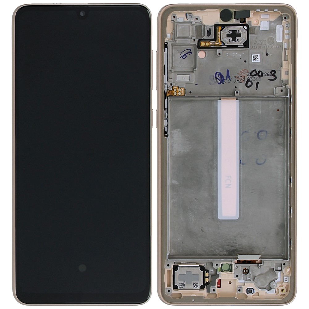 Γνήσια Οθόνη &amp; Μηχανισμός Αφής Samsung SM-A336B Galaxy A33 5G Πορτοκαλί GH82-28143D