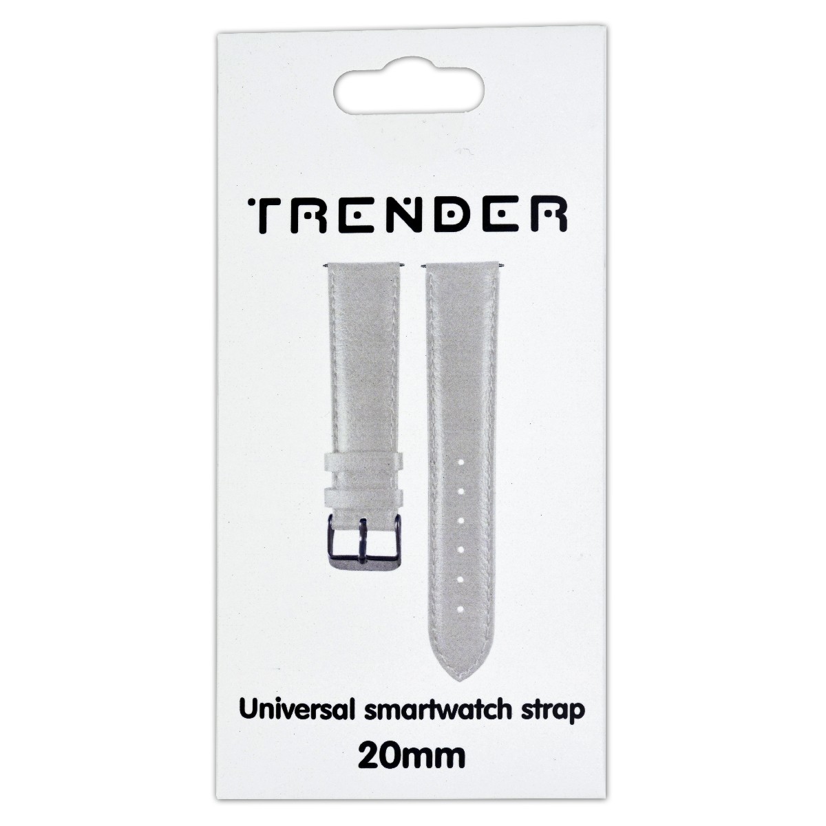 Ανταλλακτικό Λουράκι Trender TR-FX20WH Δερματίνη 20mm Λευκό