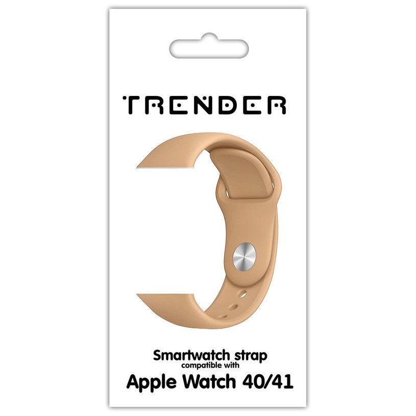 Ανταλλακτικό Λουράκι Trender TR-ASL41BW Σιλικόνης για Apple Watch 40/41mm Καφέ