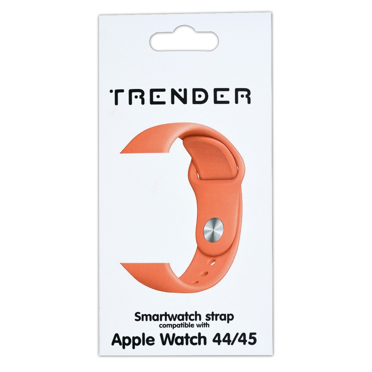 Ανταλλακτικό Λουράκι Trender TR-ASL45OR Σιλικόνης για Apple Watch 44/45mm Πορτοκαλί
