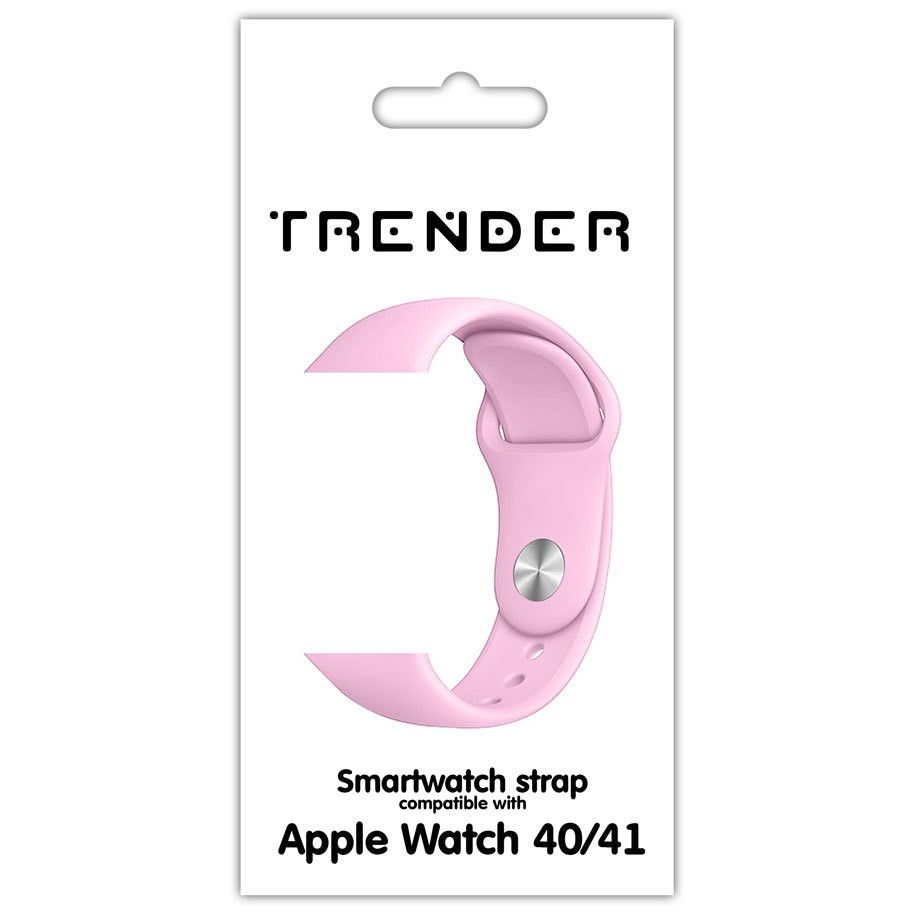 Ανταλλακτικό Λουράκι Trender TR-ASL41PK Σιλικόνης για Apple Watch 40/41mm Ρόζ