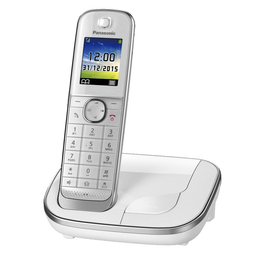 Ασύρματο Ψηφιακό Τηλέφωνο Panasonic KX-TGJ310GRW Λευκό με Έγχρωμη Οθόνη με Υποδοχή Hands Free