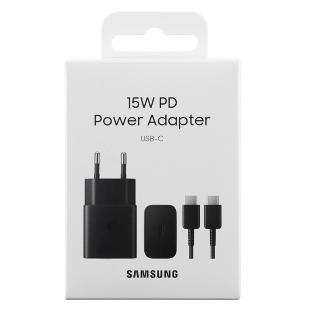 Φορτιστής Ταξιδίου Samsung Fast Charging EP-T1510XBEGEU 15W με Καλώδιο USB-C σε USB-C  Μαύρο