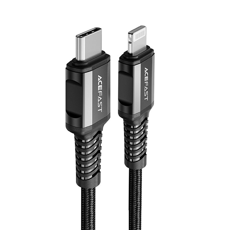 Καλώδιο σύνδεσης Acefast C1-01 USB-C σε Lightning Braided 3A 30W Apple Certified MFI 1.2m Μαύρο