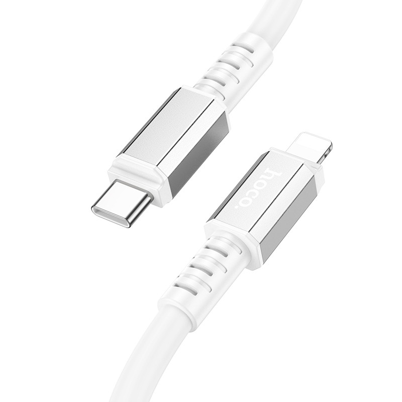 Καλώδιο Σύνδεσης Hoco X85 Strength USB-C σε Lightning PD20W Λευκό 1m Υψηλής Αντοχής