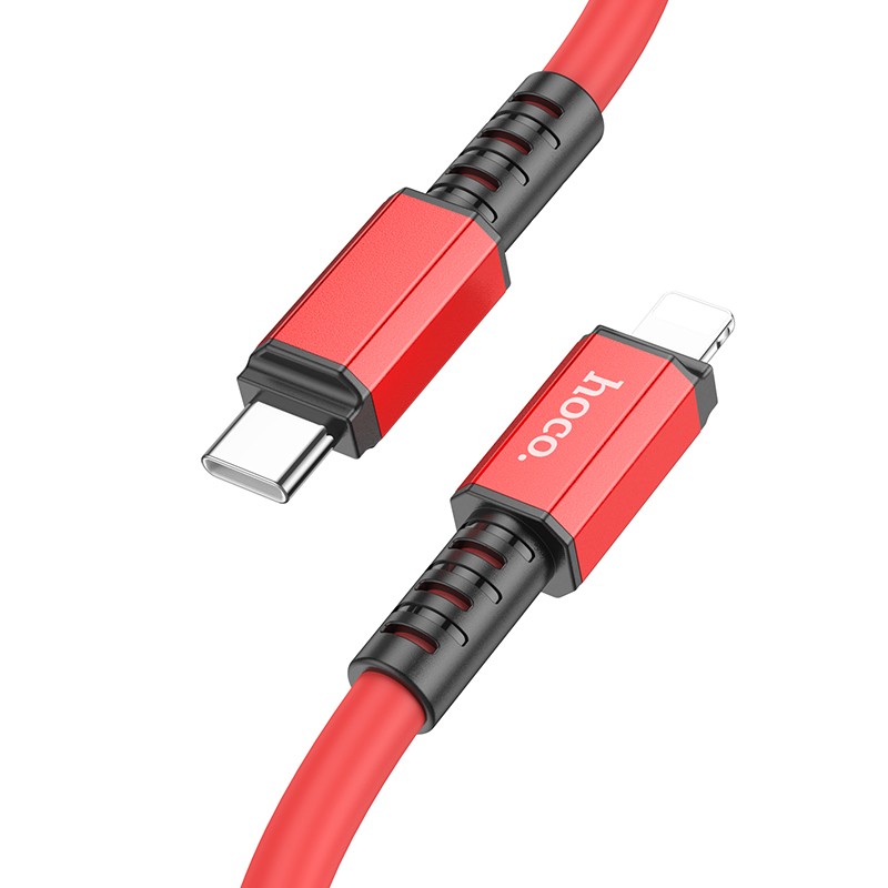 Καλώδιο Σύνδεσης Hoco X85 Strength USB-C σε Lightning PD20W Κόκκινο 1m Υψηλής Αντοχής