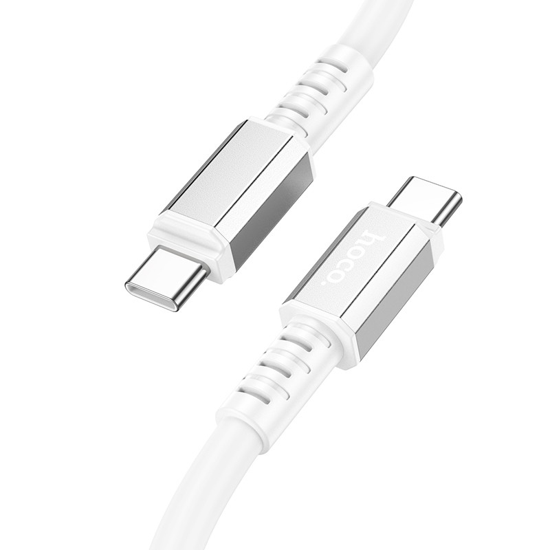Καλώδιο Σύνδεσης Hoco X85 Strength USB-C σε USB-C 60W 20V/3A Λευκό 1μ. Υψηλής Αντοχής