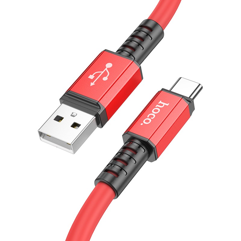 Καλώδιο Σύνδεσης Hoco X85 Strength USB σε USB-C 3A Κόκκινο 1m