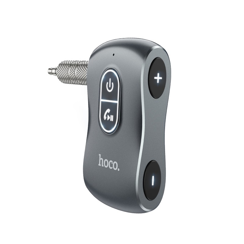 Bluetooth Transmitter Hoco E73 Tour BT v5.0,έξοδος AUX 3,5mm TF Card με Ενσωματωμένο Μικρόφωνο Γκρι