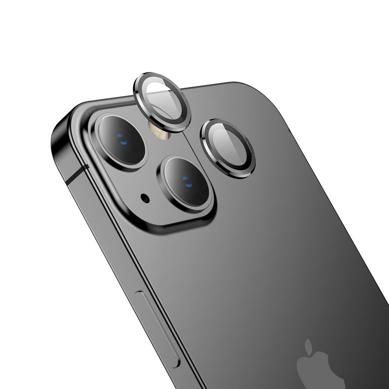 Προστασία Κάμερας Hoco 3D Metal V12 Plus για Apple iPhone 14 / iPhone 14 Plus Μαύρο
