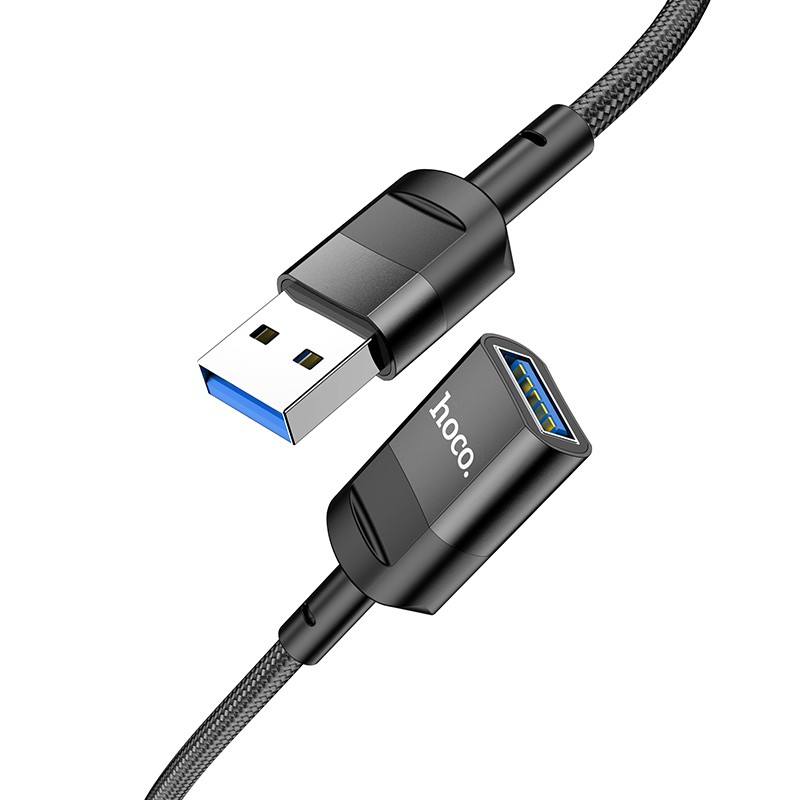Καλώδιο Προέκτασης Hoco U107 USB Αρσενικό σε USB 3.0 Θηλυκό 3A 5Gbps OTG 1.2m Μαύρο