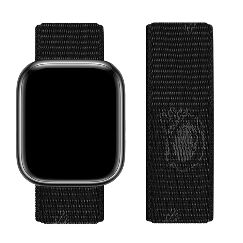 Watchband Hoco WA02 38/40/41mm από Nylon για Apple Watch series 1/2/3/4/5/6/7/8/SE Space Black
