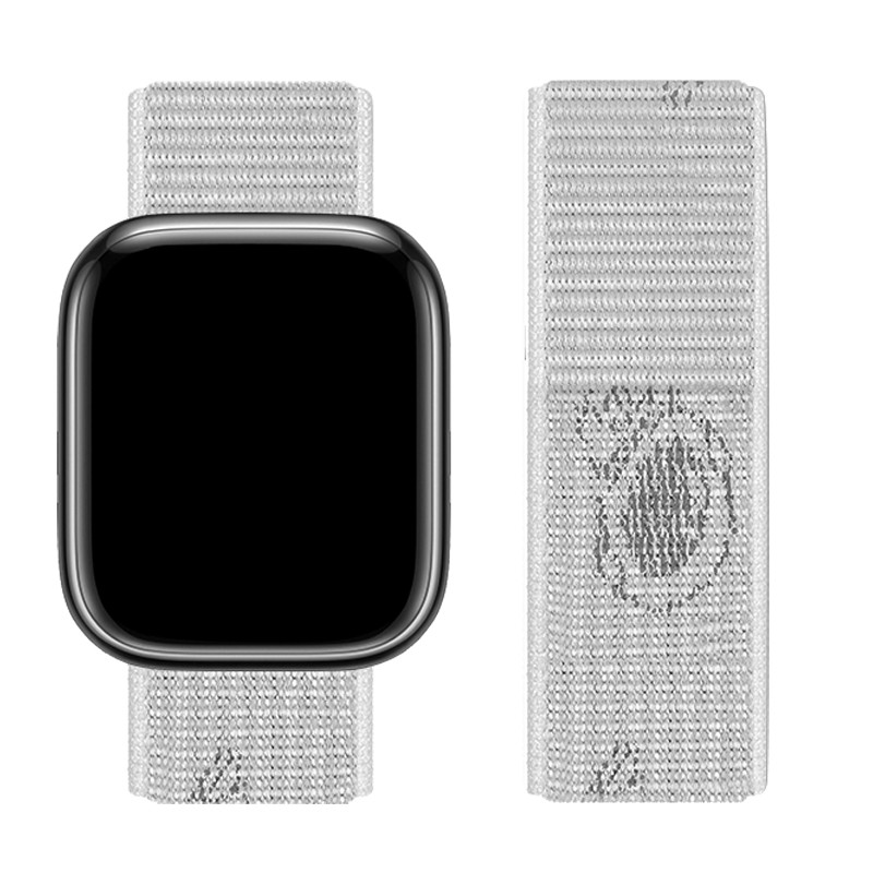 Watchband Hoco WA02 38/40/41mm από Nylon για Apple Watch series 1/2/3/4/5/6/7/8/SE Space White