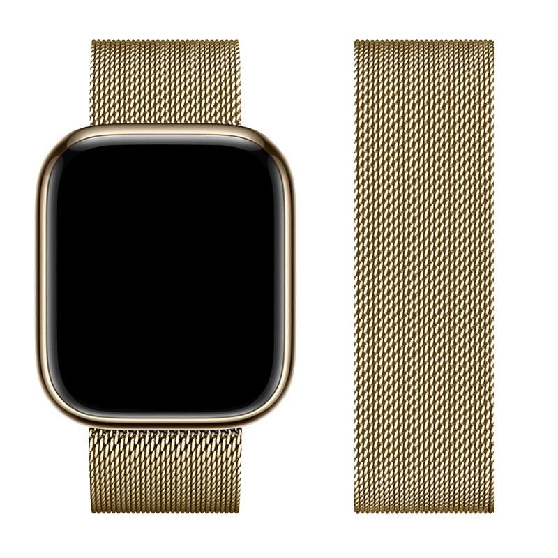 Watchband Hoco WA03 Simple Beauty 42/44/45/49mm για Apple Watch series 1/2/3/4/5/6/7/8/SE/Ultra Stainless Steel Vintage Gold
