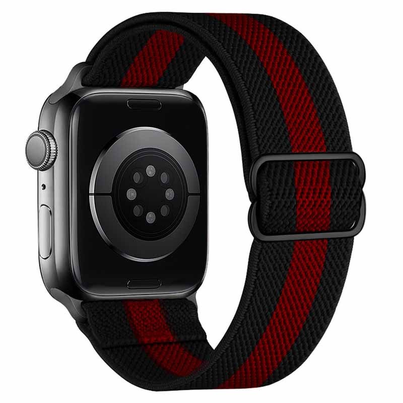 Watchband Hoco WA04 Fashion series 38/40/41mm από Nylon για Apple Watch 1/2/3/4/5/6/7/8/SE Μαύρο και Κόκκινο