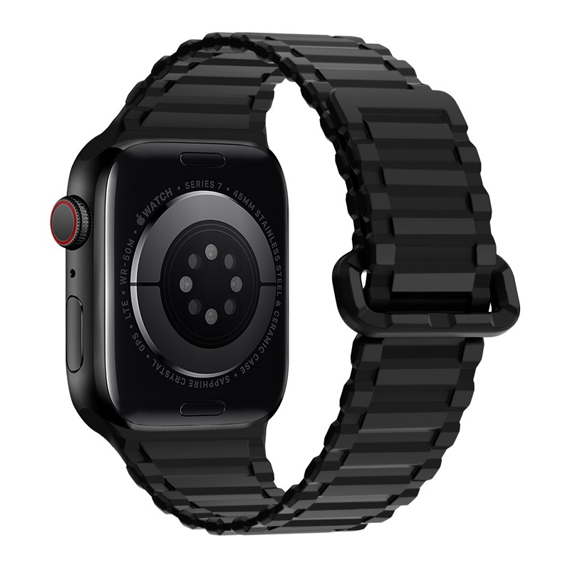 Watchband Hoco WA06 Flexible Military Pattern 38/40/41mm για Apple Watch 1/2/3/4/5/6/7/8/SE Μαύρο Silicon Band