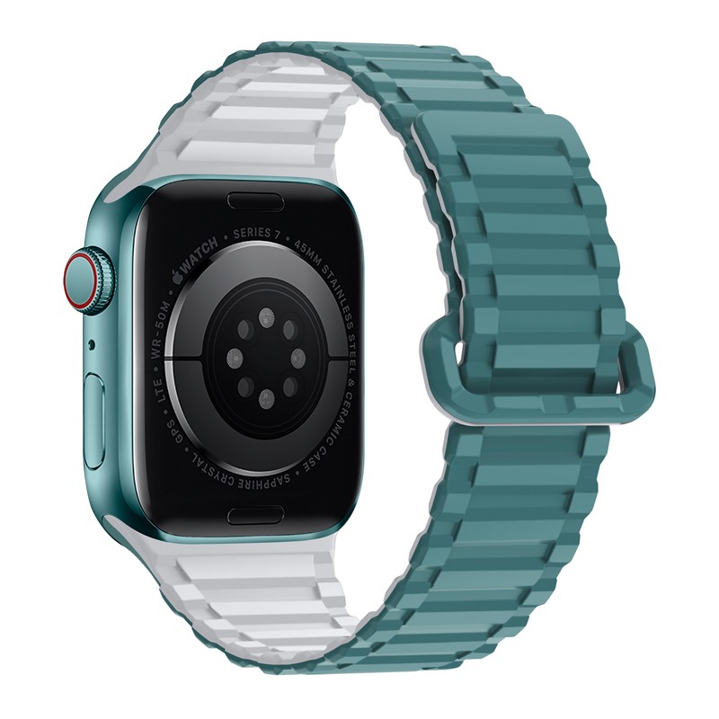 Watchband Hoco WA06 Flexible Military Pattern 42/44/45/49mm για Apple Watch 1/2/3/4/5/6/7/8/SE/Ultra Green Shirt Grey Silicon Band