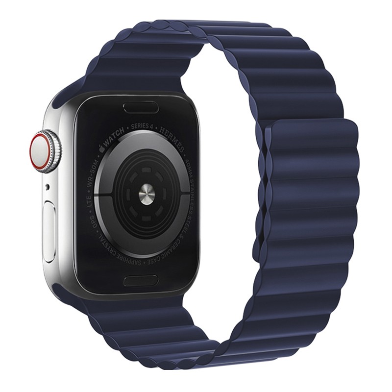 Watchband Hoco WA07 Flexible 42/44/45/49mm για Apple Watch 1/2/3/4/5/6/7/8/SE/Ultra Dark Blue Silicon Band