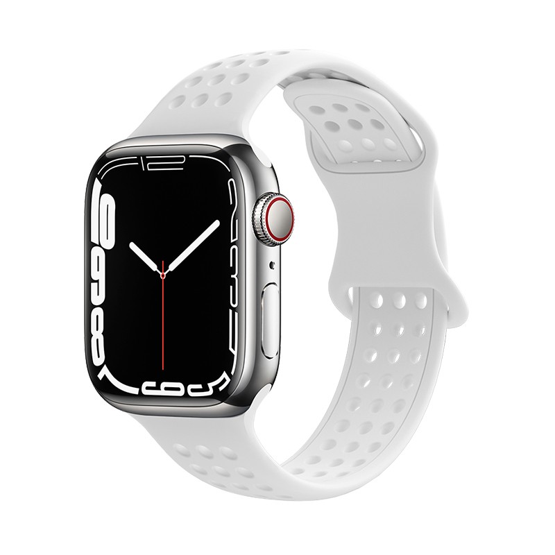Watchband Hoco WA08 Flexible Honeycomb 38/40/41mm για Apple Watch 1/2/3/4/5/6/7/8/SE Λευκό Silicon Band