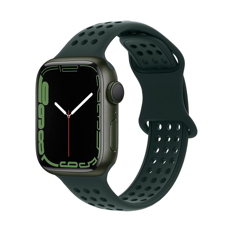 Watchband Hoco WA08 Flexible Honeycomb 38/40/41mm για Apple Watch 1/2/3/4/5/6/7/8/SE Olive Green Silicon Band