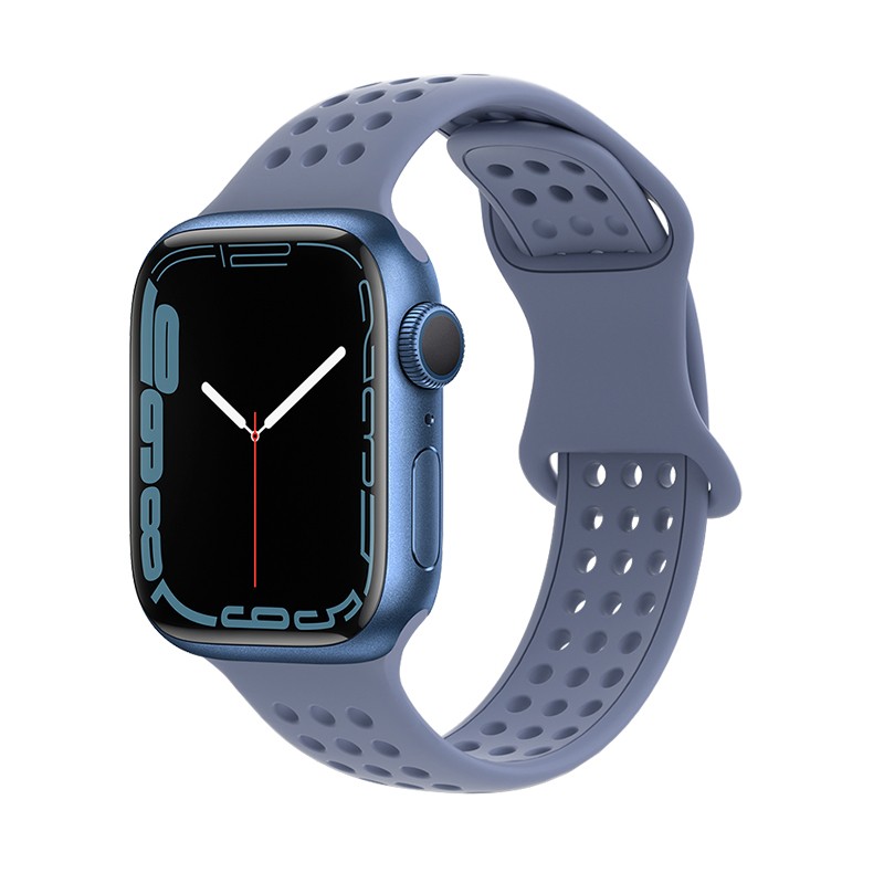 Watchband Hoco WA08 Flexible Honeycomb 38/40/41mm για Apple Watch 1/2/3/4/5/6/7/8/SE Lavender Grey Silicon Band