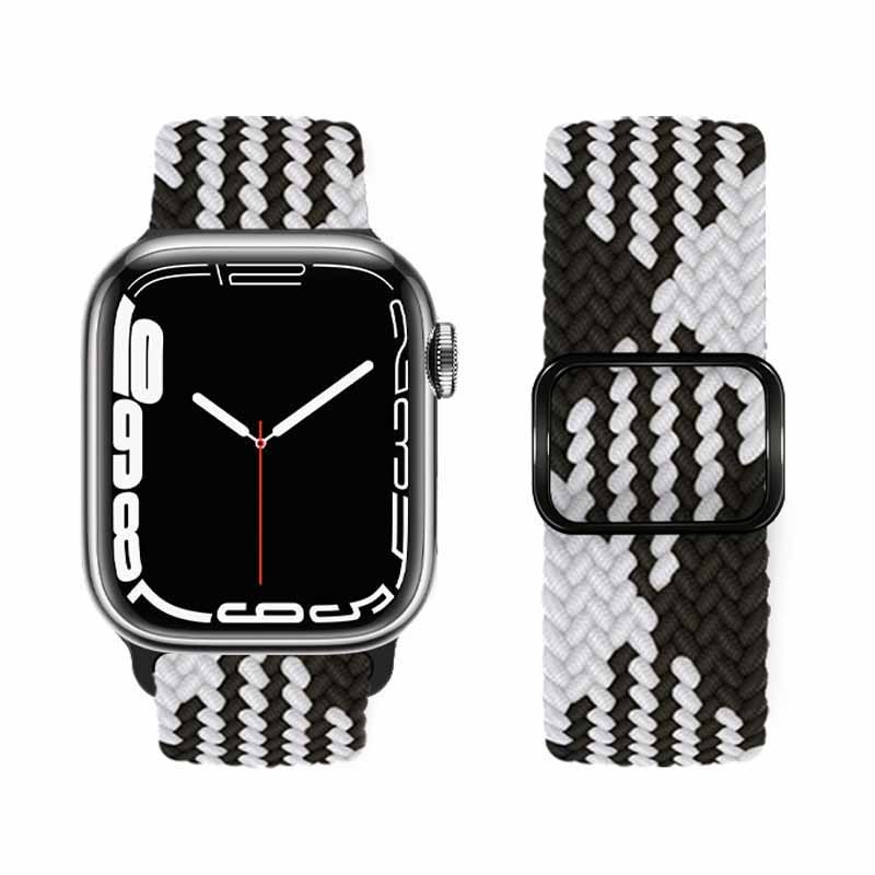 Watchband Hoco WA05 Jane Eyre 38/40/41mm από Nylon για Apple Watch 1/2/3/4/5/6/7/8/SE Z Pattern Black-White