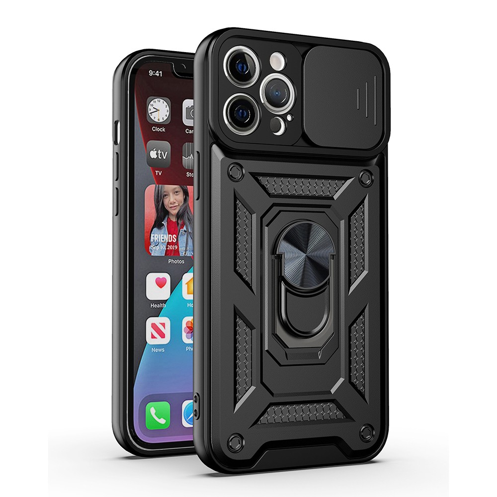 Θήκη Goospery Camera Full Cover Slide Armor Case για Apple iPhone 13 Pro Max Μαύρο