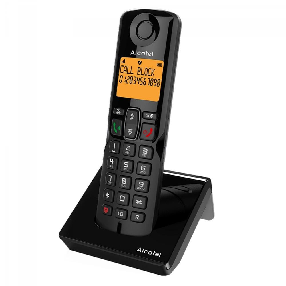 Ασύρματο Ψηφιακό Τηλέφωνο Alcatel S280 EWE με Ανοιχτή Ακρόαση και Δυνατότητα Αποκλεισμού Κλήσεων Μαύρο