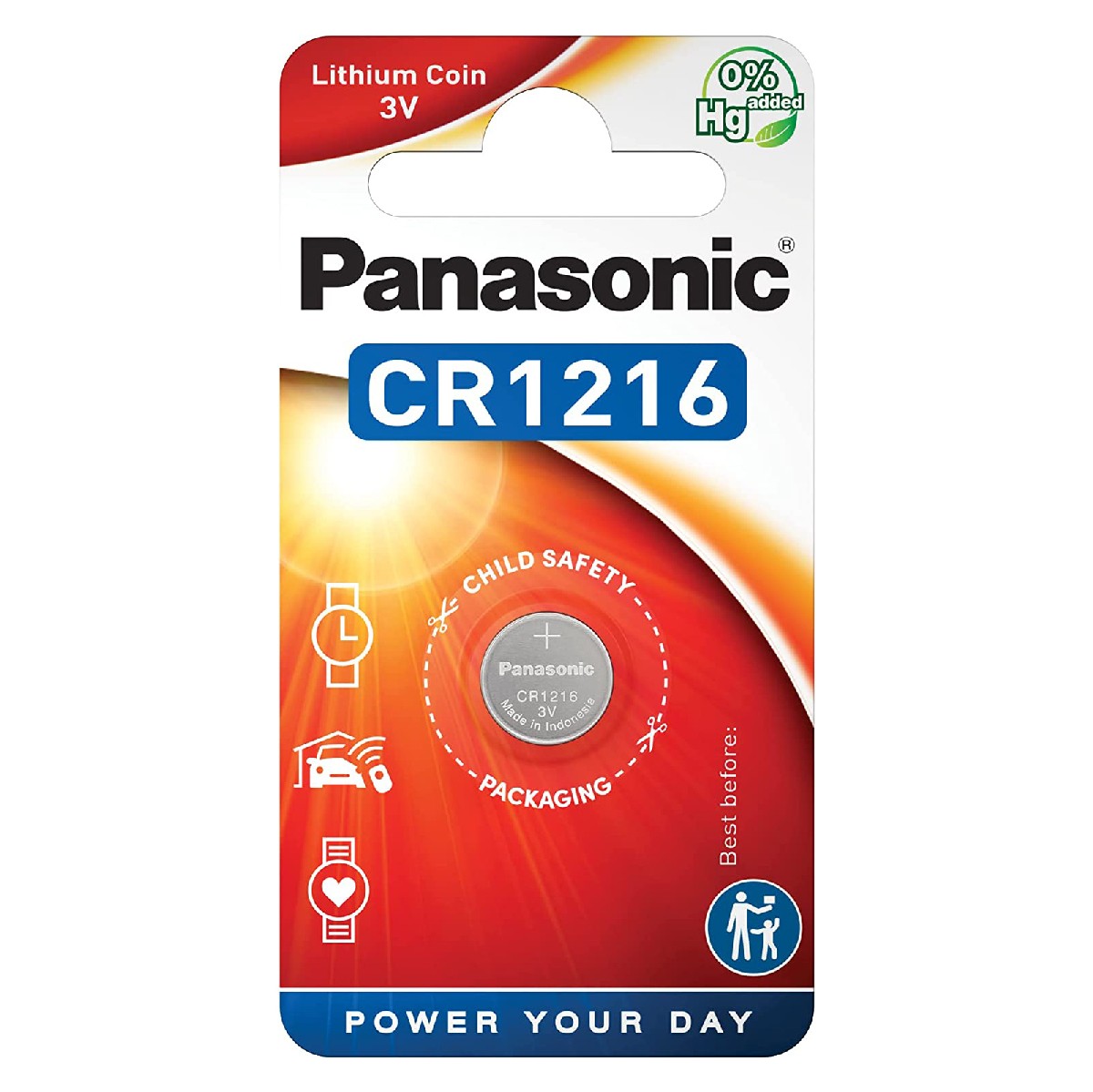 Buttoncell Lithium Coin Panasonic CR1216 Τεμ. 1