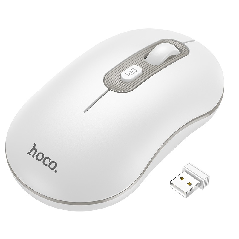 Ασύρματο Ποντίκι Hoco GM21 Platinum 1600dpi 2.4GHz Λευκό
