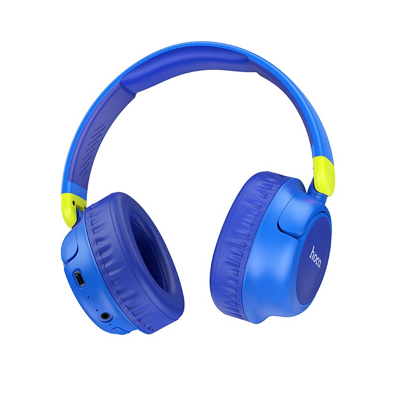 Wireless Ακουστικά Stereo Hoco W43 Adventure V5.2 250mAh με υποδοχή Micro SD, AUX και Πλήκτρα Ελέγχου Μπλε