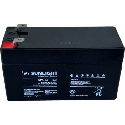 Μπαταρία Sunlight VRLA AGM (12V 1.3Ah) 0.5kg 50mm x 40mm x 97mm