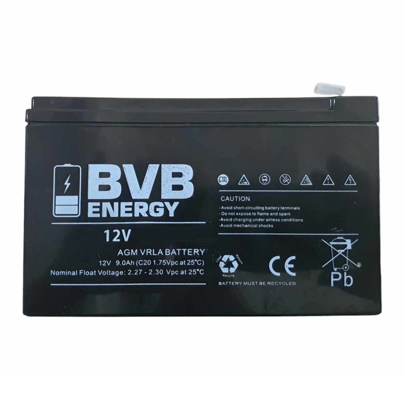 Μπαταρία BVB VRLA  AGM (12V 7Ah) Voltage:2.27-2.3 2.02 kg 150mm x 60mm x60mm με Λεπτους Πόλους