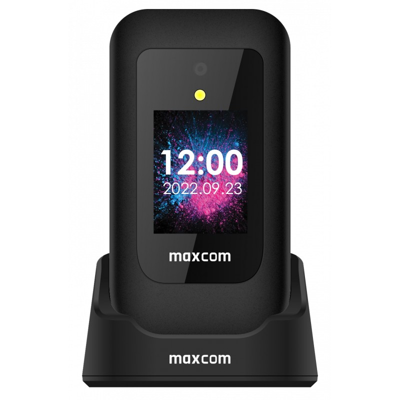 Maxcom MM827 4G VoLTE 2.8" με Κάμερα, Ραδιόφωνο Πλήκτρο Έκτακτης Ανάγκης και Βάση Φόρτισης Μαύρο